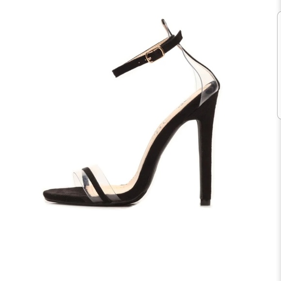 Black and clear high heels - Picture 5 of 6
